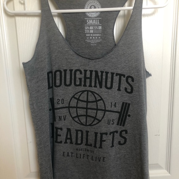 Doughnuts and deadlifts tank top - Picture 4 of 6